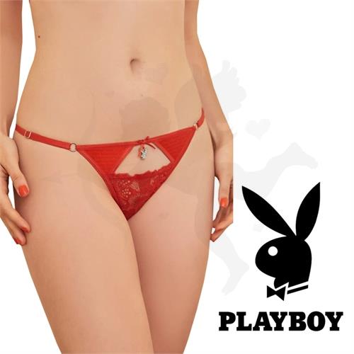 Colaless string de microfibra con puntilla