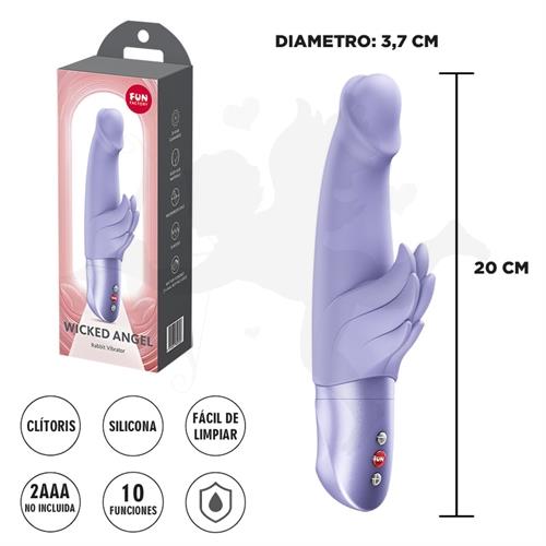 Wicked Angel vibrador doblo funcion clitorial y punto G