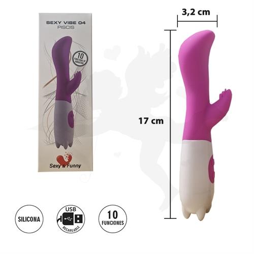Piscis : Vibrador y estimulador de clitoris con 10 modos de vibracion